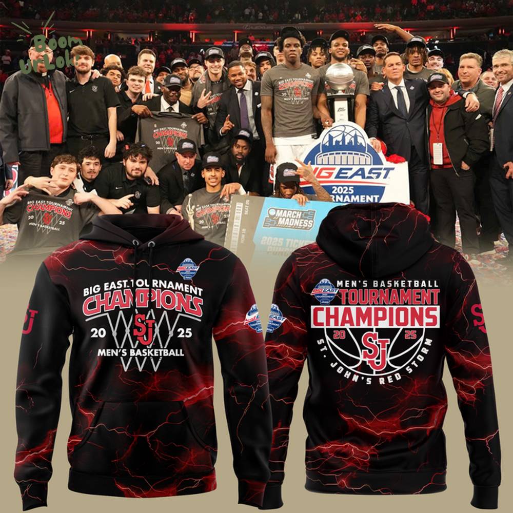 St. John's Men’s Basketball 2025 Big East Tournament Championship Hoodie St. John's Men’s Basketball 2025 Big East Tournament Championship Hoodie