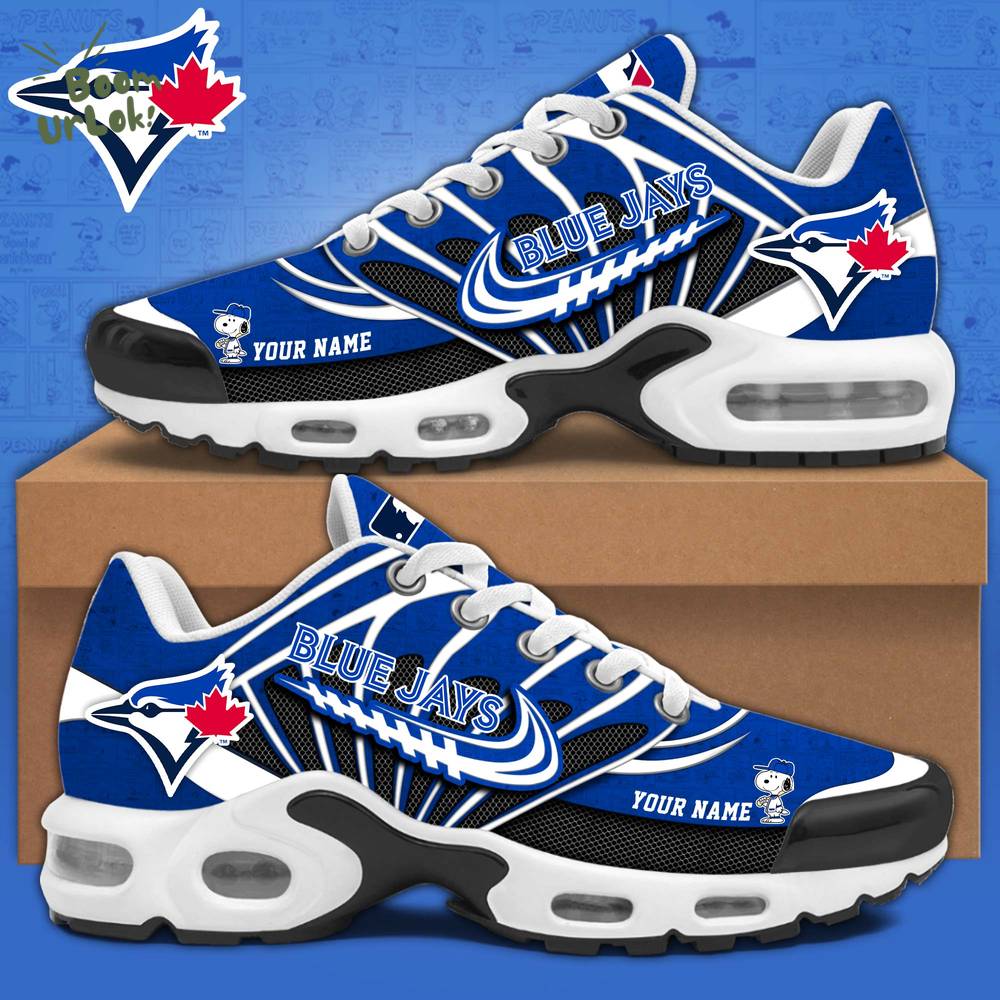 Toronto Blue Jays “75th Anniversary of Peanuts” Snoopy Personalized Air Max Shoes Toronto Blue Jays “75th Anniversary of Peanuts” Snoopy Personalized Air Max Shoes