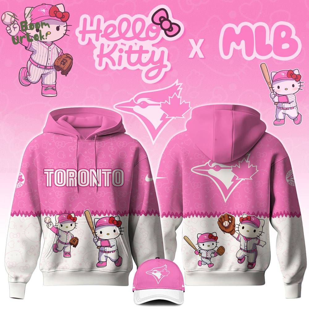 Toronto Blue Jays Mlb X Hello Kitty Night Game Limited Edition Hoodie 2025 Toronto Blue Jays Mlb X Hello Kitty Night Game Limited Edition Hoodie 2025