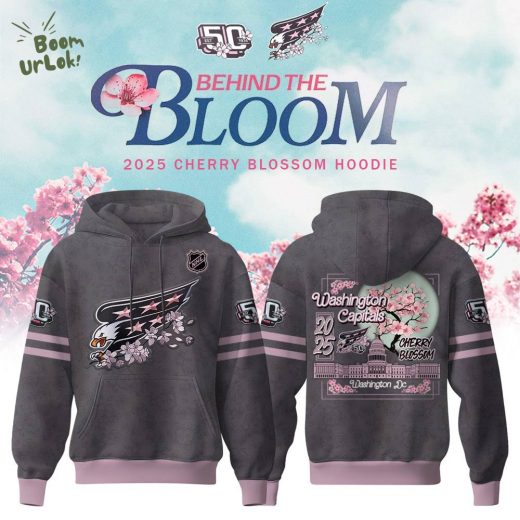 Washington Capitals 50Th Anniversary Behind The Bloom Cherry Blossom Hoodie