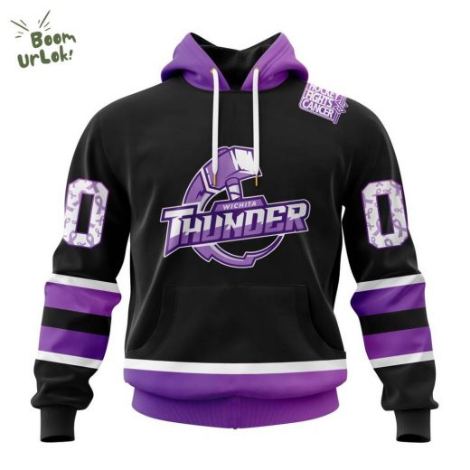 Wichita Thunder Hockey Fights Cancer Support Hoodie 2025