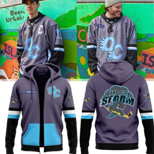 Quad City Storm Hockey Town QC Zip Hoodie 2025 Limited Edition