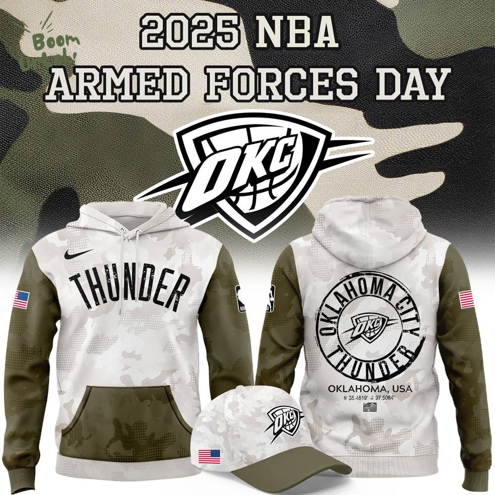 2025 Armed Forces Day Oklahoma City Thunders Hoodie 2025 Armed Forces Day Oklahoma City Thunders Hoodie