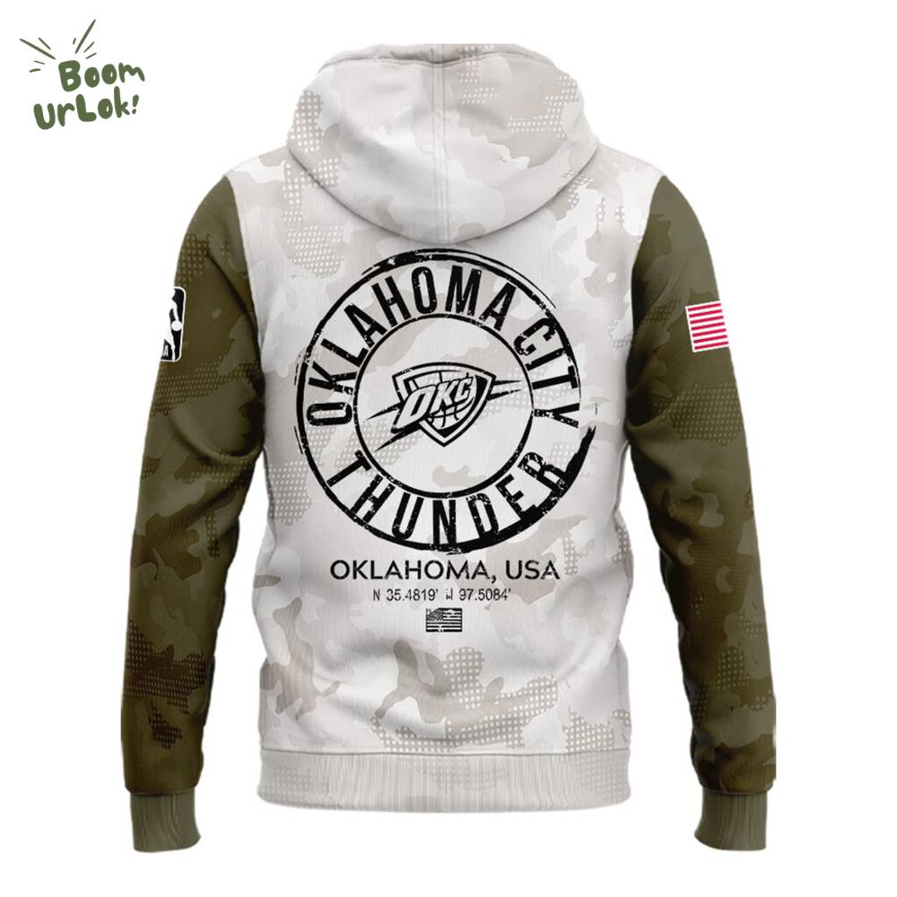 2025 Armed Forces Day Oklahoma City Thunders Hoodie 2025 Armed Forces Day Oklahoma City Thunders Hoodie