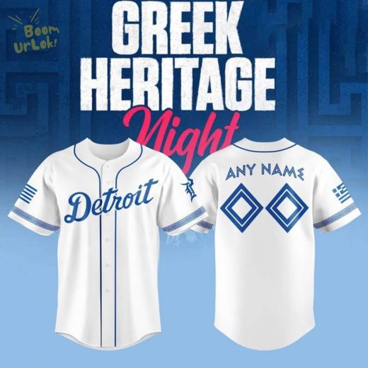 2025 Detroit Tigers Greek Heritage Night Jersey