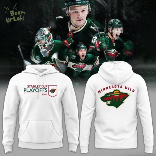 2025 Stanley Cup Playoffs Minnesota Wild White Hoodie
