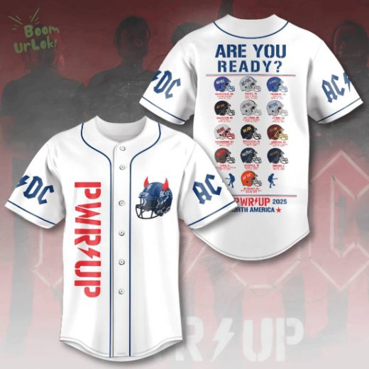 AC DC Power Up Baseball Jersey
