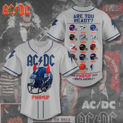 AC/DC Are You ready Power Up Baseball Jersey
