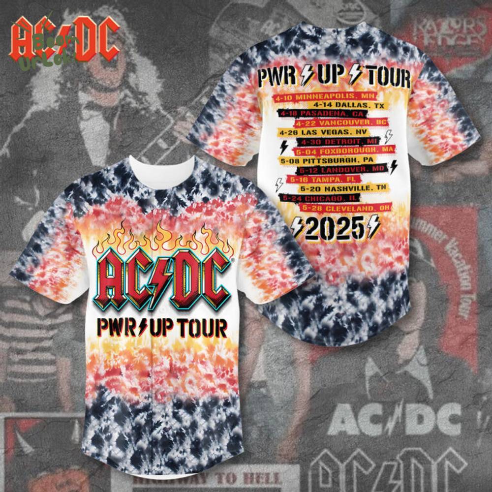AC/DC Power Up Tour 2025 Baseball Jersey AC/DC Power Up Tour 2025 Baseball Jersey