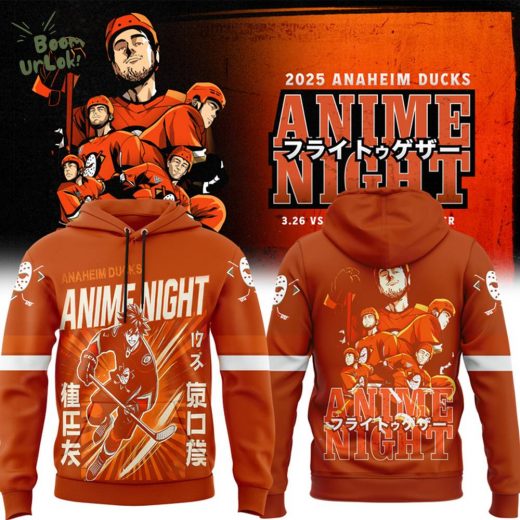 Anaheim Ducks x Anime Night hoodie 2025