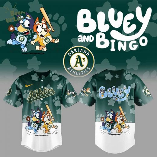 Athletics Bluey and Bingo Baseball Jersey