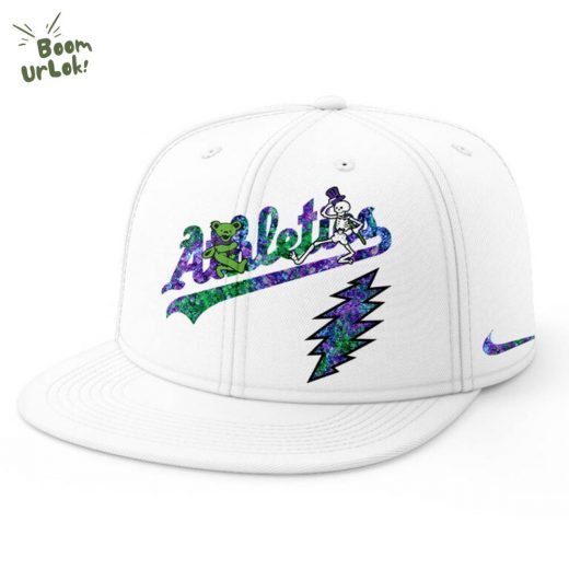 Athletics Grateful Dead Night Baseball Jersey Flat Cap Set