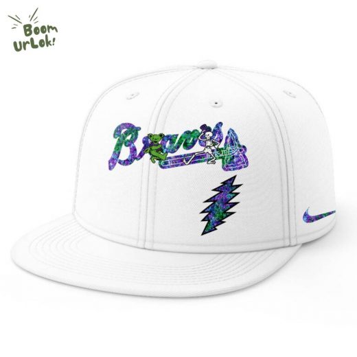Atlanta Braves Grateful Dead Night Baseball Jersey Flat Cap Set
