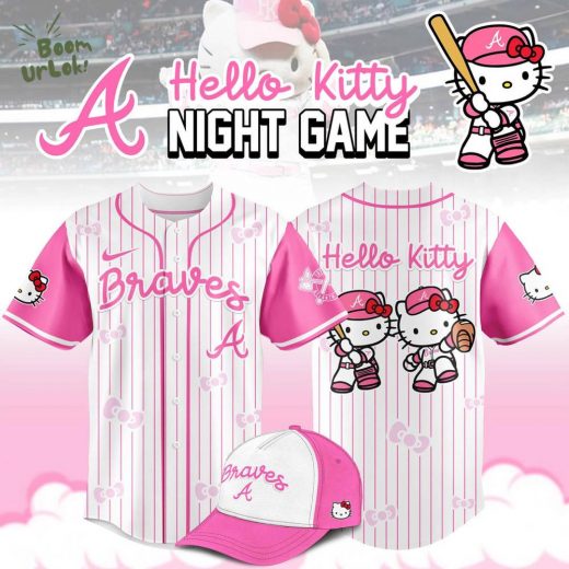 Atlanta Braves MLB x Hello Kitty Night Game Limited Edition baseball Jersey 2025