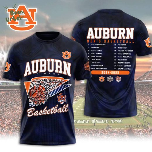Auburn Tigers Men’s Basketball 3D Tshirt