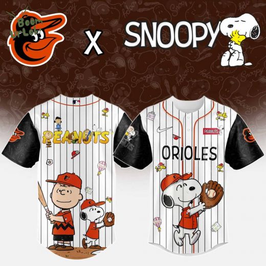 Baltimore Orioles MLB “75th Anniversary of Peanuts” Snoopy Special Edition Jersey 2025