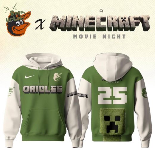 Baltimore Orioles MLB x A MINECRAFT MOVIE Night Hoodie Editions Limited