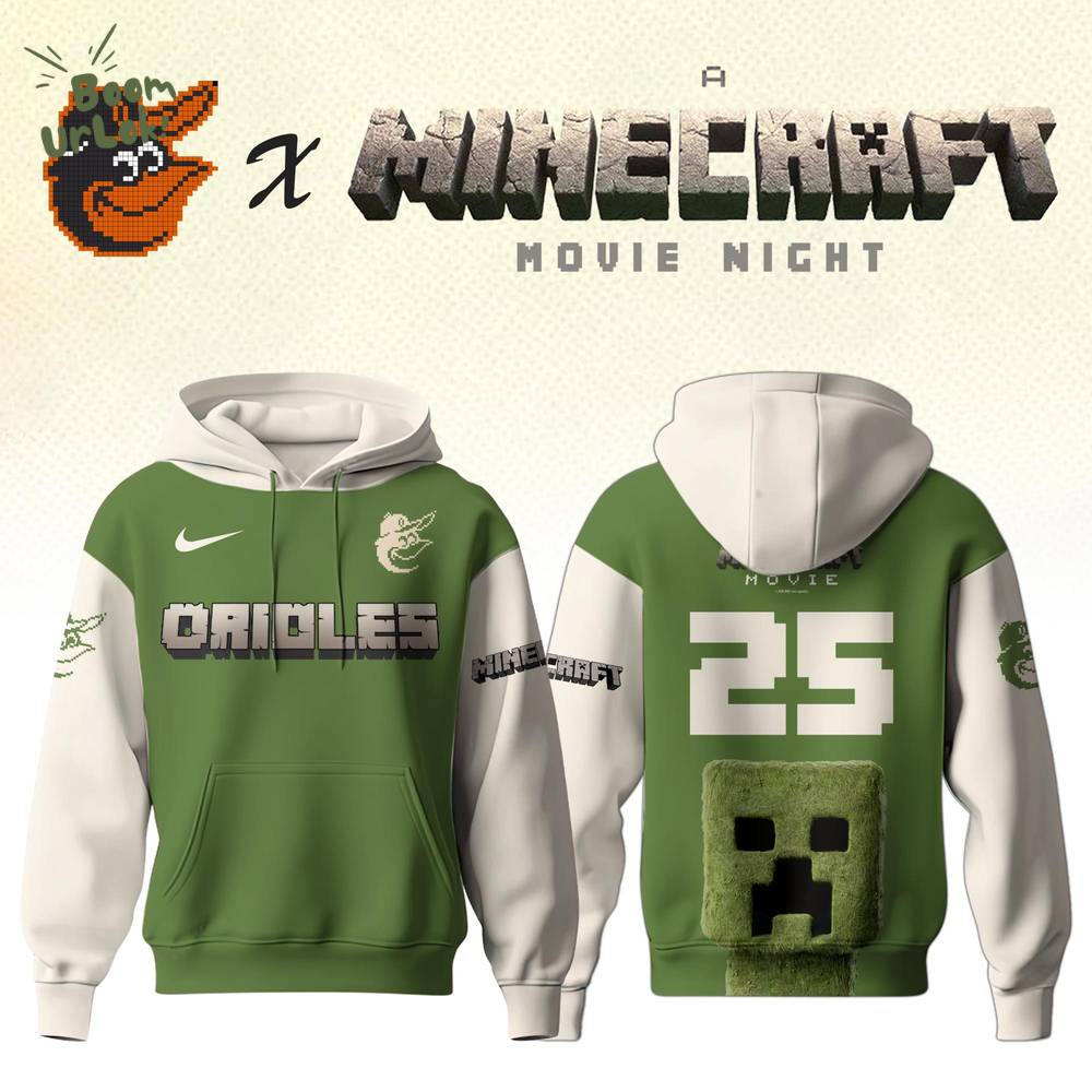 Baltimore Orioles MLB x A MINECRAFT MOVIE Night Hoodie Editions Limited Baltimore Orioles MLB x A MINECRAFT MOVIE Night Hoodie Editions Limited