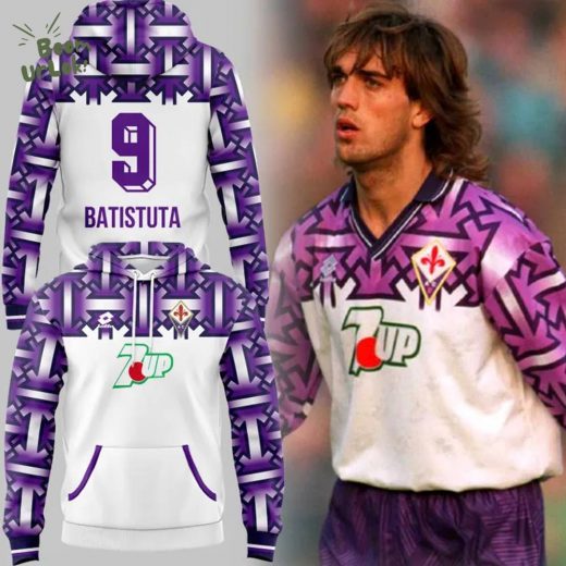 Batistuta – Fiorentina’s 1992/93 Away Kit Limited Edition Hoodie