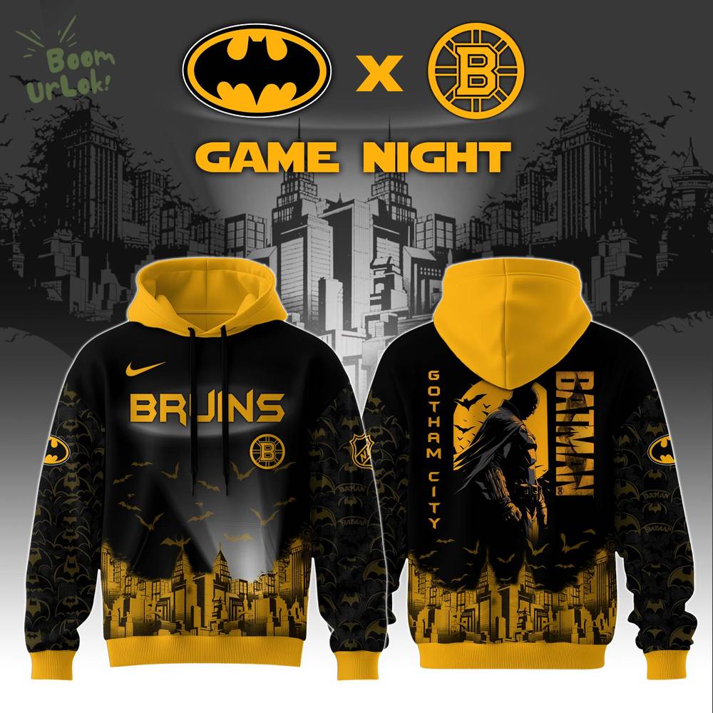 Boston Bruins x DC Batman Game Night Special Edition Hoodie Boston Bruins x DC Batman Game Night Special Edition Hoodie