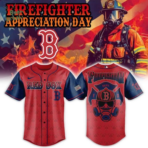 Boston Red Sox Firefighter Appreciation Day Baseball Jersey Combo
