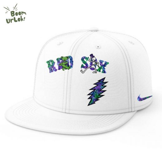 Boston Red Sox Grateful Dead Night Baseball Jersey Flat Cap Set
