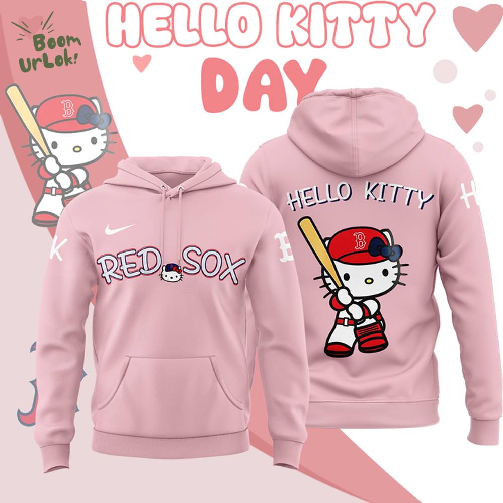 Boston Red Sox Hello Kitty Day 2025 Pink hoodie Boston Red Sox Hello Kitty Day 2025 Pink hoodie