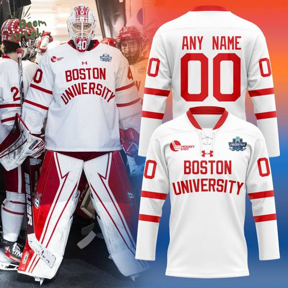 Boston University Men's Hockey 2025 NCAA Men's Frozen Four Hockey Jersey Boston University Men's Hockey 2025 NCAA Men's Frozen Four Hockey Jersey