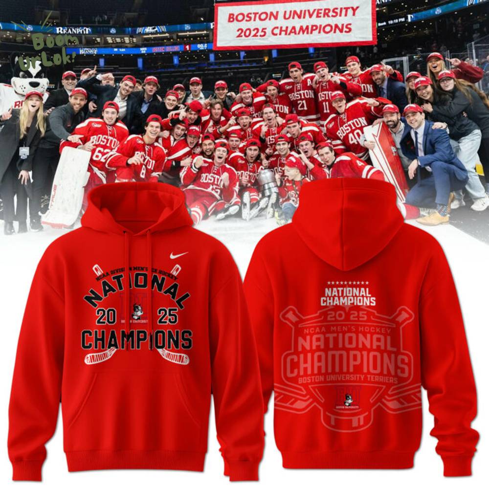 Boston University Terriers men’s ice hockey National Champions 2025 Hoodie Boston University Terriers men’s ice hockey National Champions 2025 Hoodie