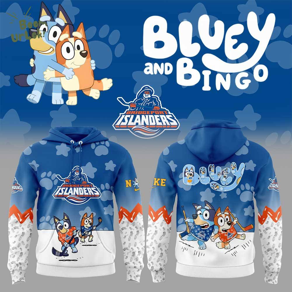 Bridgeport Islanders x Bluey and Bingo Hoodie Bridgeport Islanders x Bluey and Bingo Hoodie