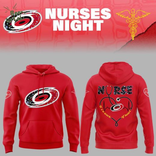 Carolina Hurricanes Nurses Night 2025 Red Hoodie – Limited Edition