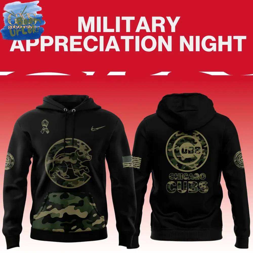 Chicago Cubs 2025 Military Night Premium Limited Edition Hoodie Chicago Cubs 2025 Military Night Premium Limited Edition Hoodie