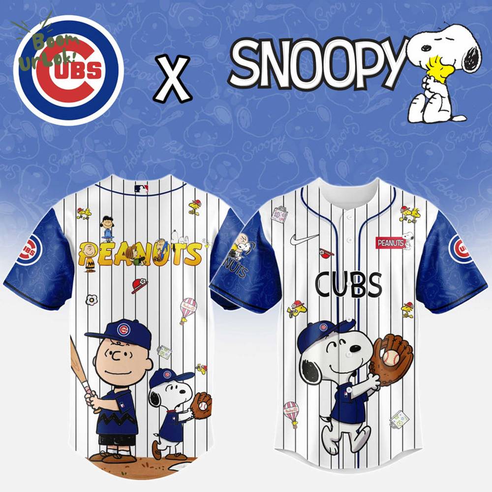 Chicago Cubs MLB “75th Anniversary of Peanuts” Snoopy Special Edition Baseball Jersey Chicago Cubs MLB “75th Anniversary of Peanuts” Snoopy Special Edition Baseball Jersey