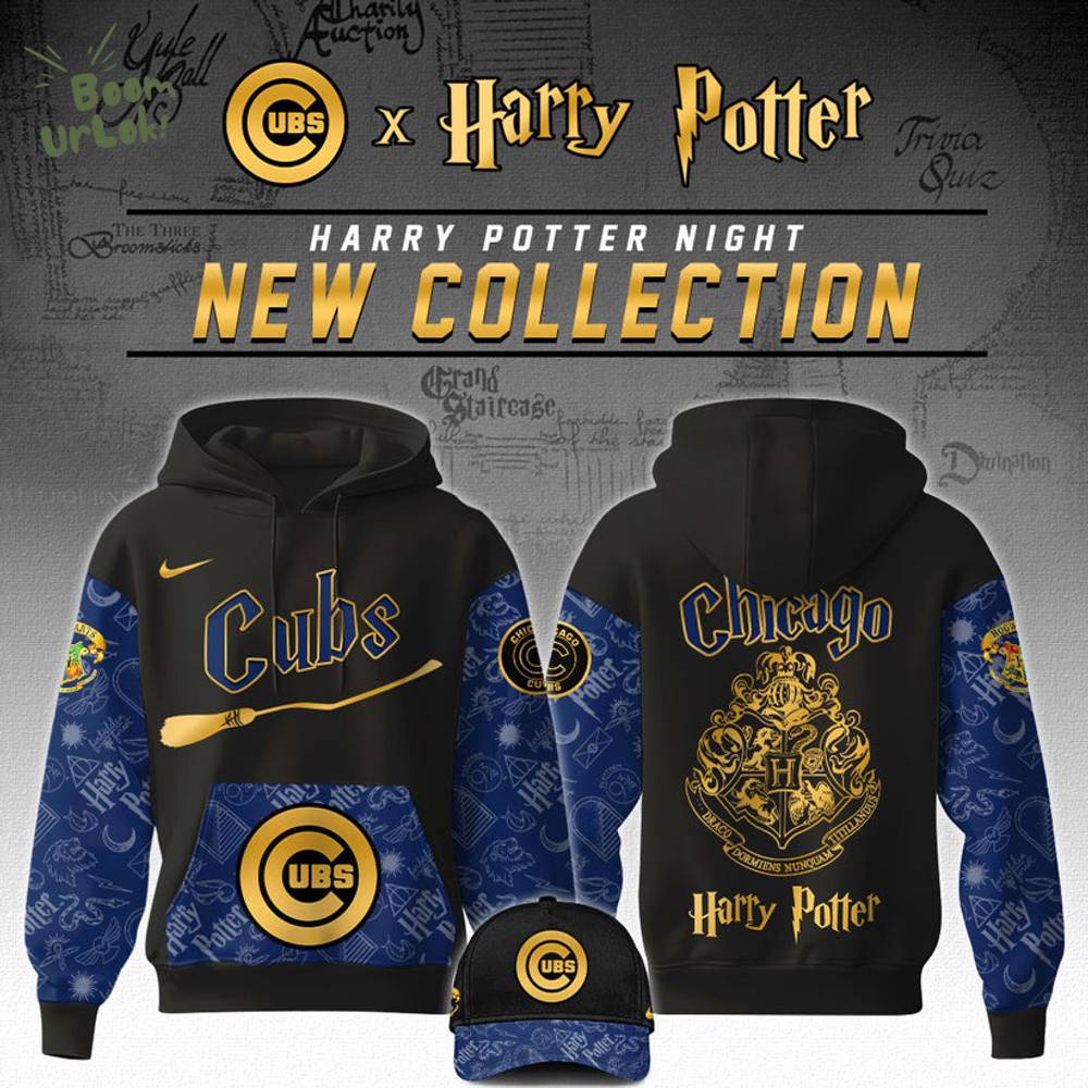 Chicago Cubs x Harry Potter Night Hoodie Editions Limited Chicago Cubs x Harry Potter Night Hoodie Editions Limited