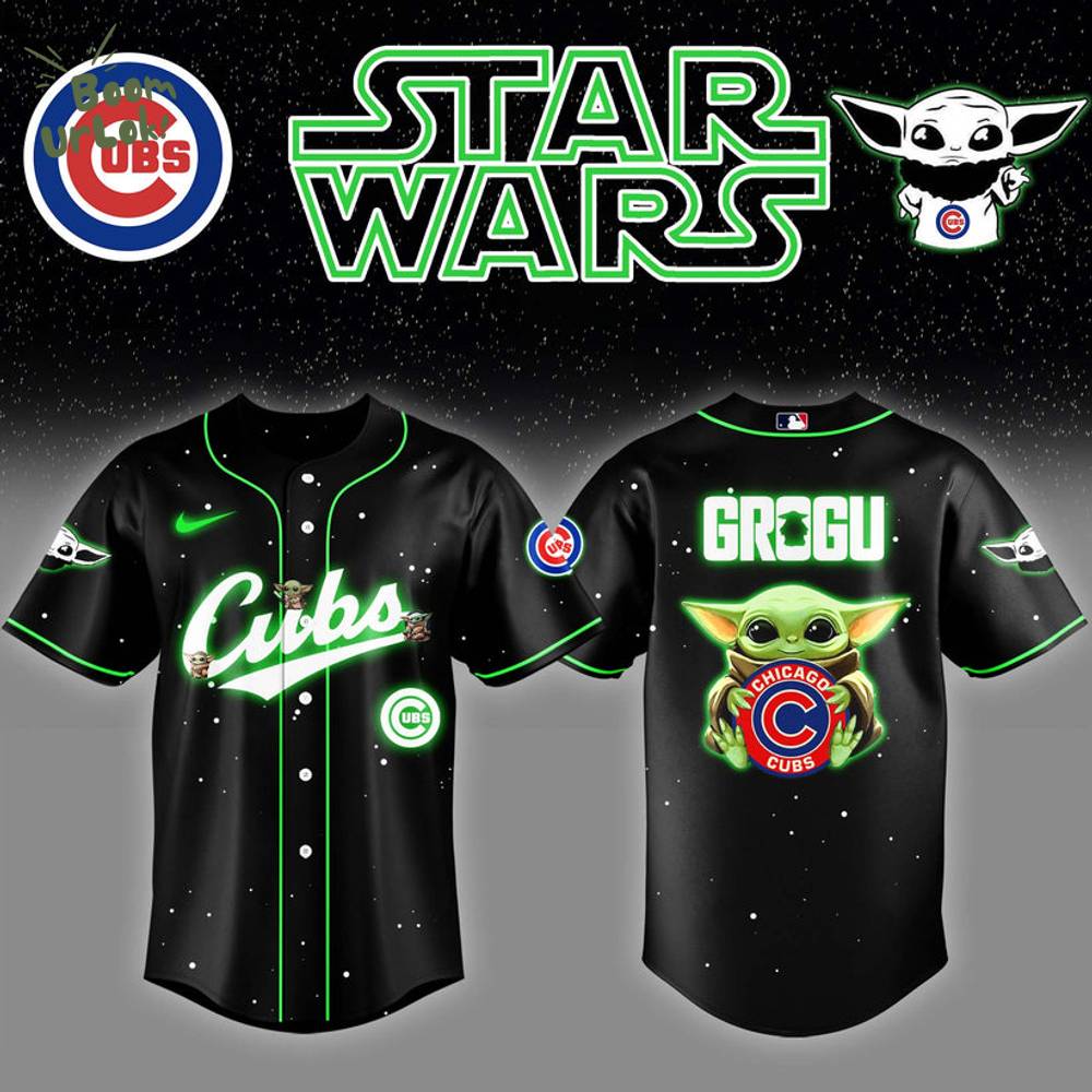 Chicago Cubs x Stars Wars Darth Grogu Baseball Jersey Editions Limited Chicago Cubs x Stars Wars Darth Grogu Baseball Jersey Editions Limited
