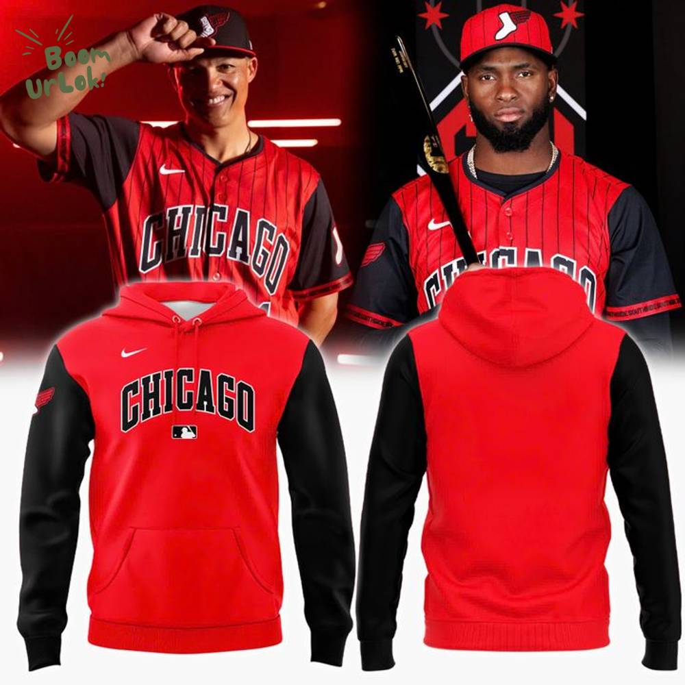 Chicago MLB City Connect Jersey and Hoodie Set – Limited Edition Black & Red Design Chicago MLB City Connect Jersey and Hoodie Set – Limited Edition Black & Red Design