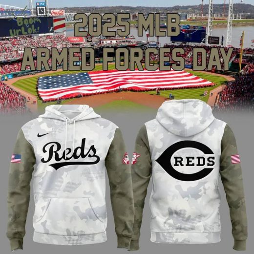 Cincinnati Reds Armed Forces Day MLB Hoodie 2025