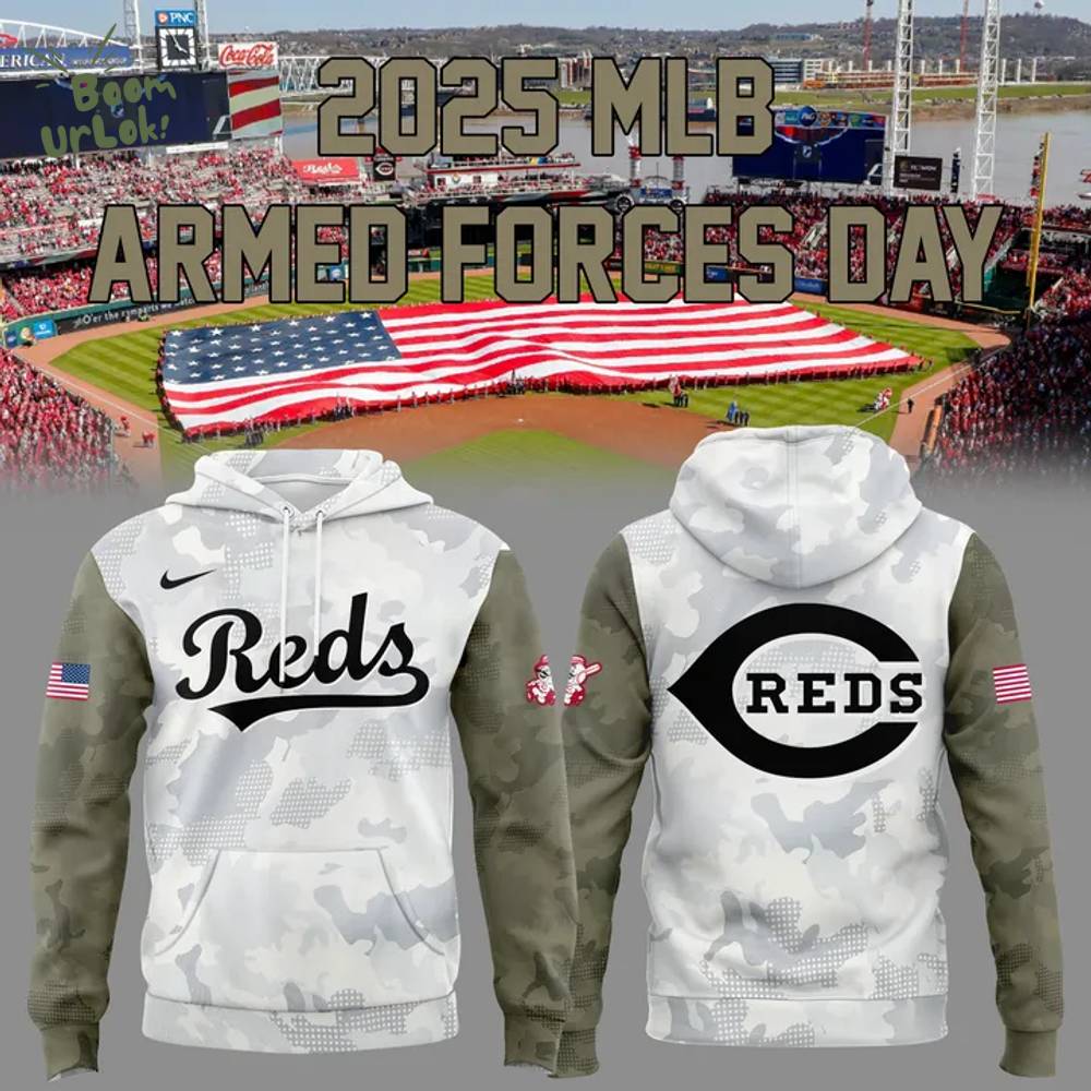 Cincinnati Reds Armed Forces Day MLB Hoodie 2025 Cincinnati Reds Armed Forces Day MLB Hoodie 2025