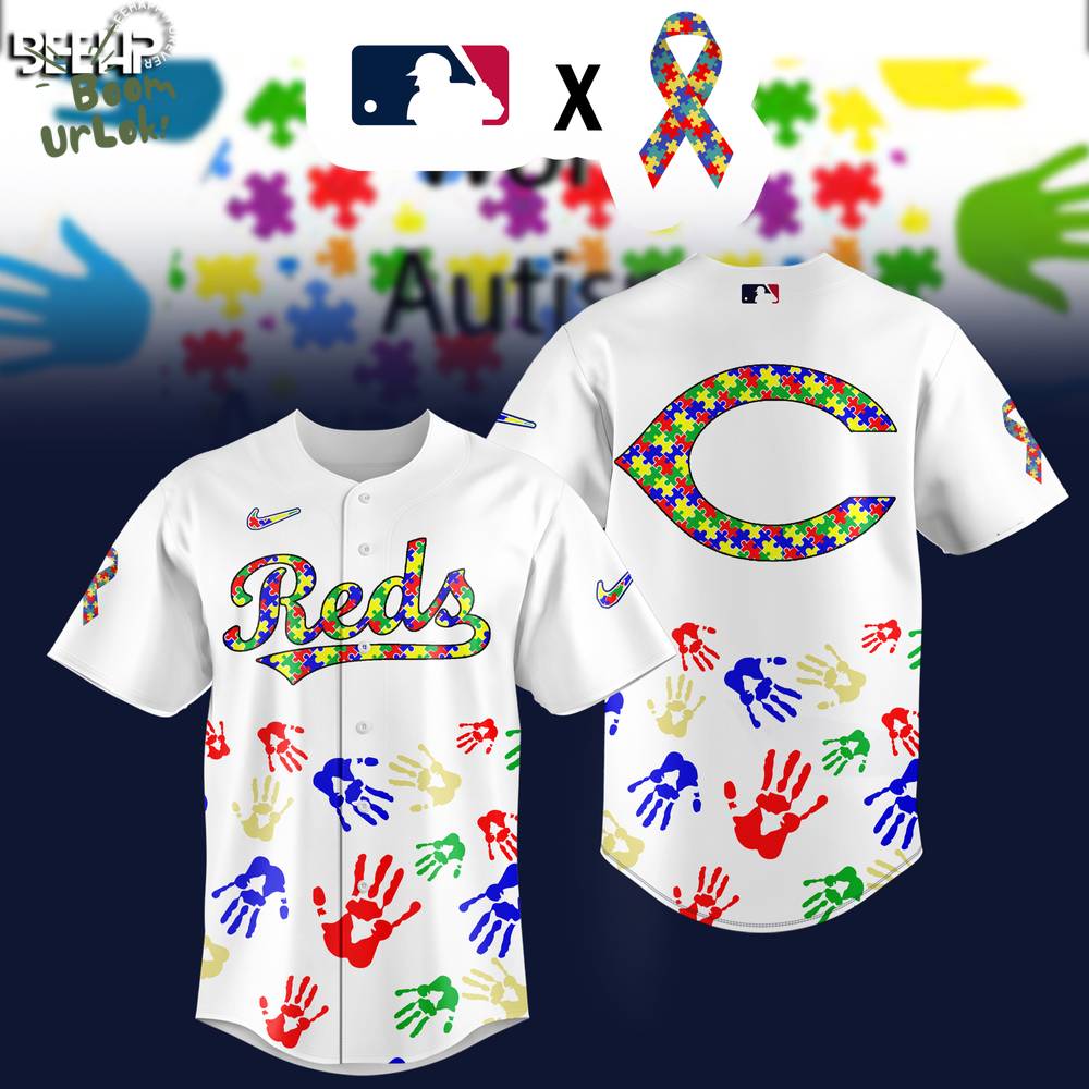 Cincinnati Reds MLB Autism Awareness Special Edition 2025 baseball Jersey Cincinnati Reds MLB Autism Awareness Special Edition 2025 baseball Jersey