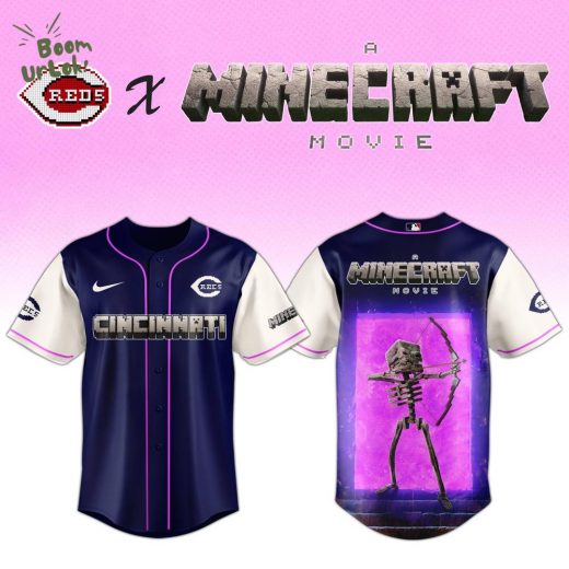 Cincinnati Reds MLB x SKELETON A MINECRAFT MOVIE Night Jersey Editions Limited