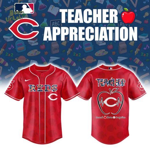 Cincinnati Reds TEACHER NIGHT Red Baseball Jersey Combo