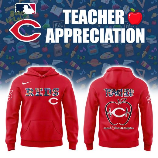 Cincinnati Reds TEACHER NIGHT Red Hoodie