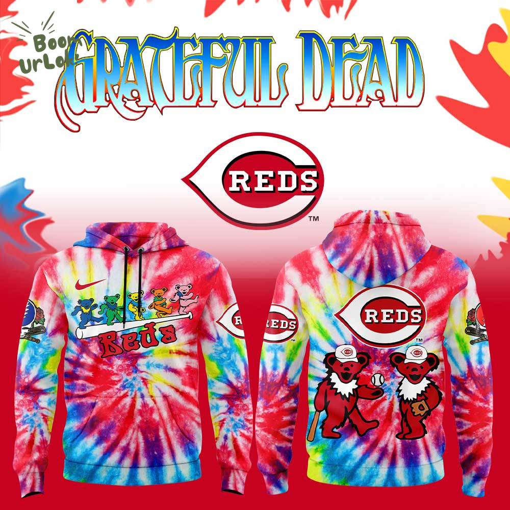 Cincinnati Reds x Grateful Dead New Night Hoodie Cincinnati Reds x Grateful Dead New Night Hoodie