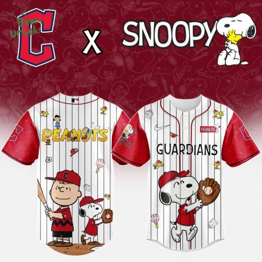 Cleveland Guardians MLB “75th Anniversary of Peanuts” Snoopy Special Edition Jersey 2025