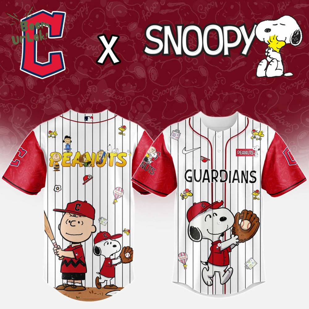 Cleveland Guardians MLB “75th Anniversary of Peanuts” Snoopy Special Edition Jersey 2025 Cleveland Guardians MLB “75th Anniversary of Peanuts” Snoopy Special Edition Jersey 2025