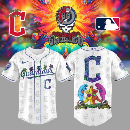Cleveland Guardians Memory Grateful Dead 60th Anniversary New Jersey Flat Cap Set