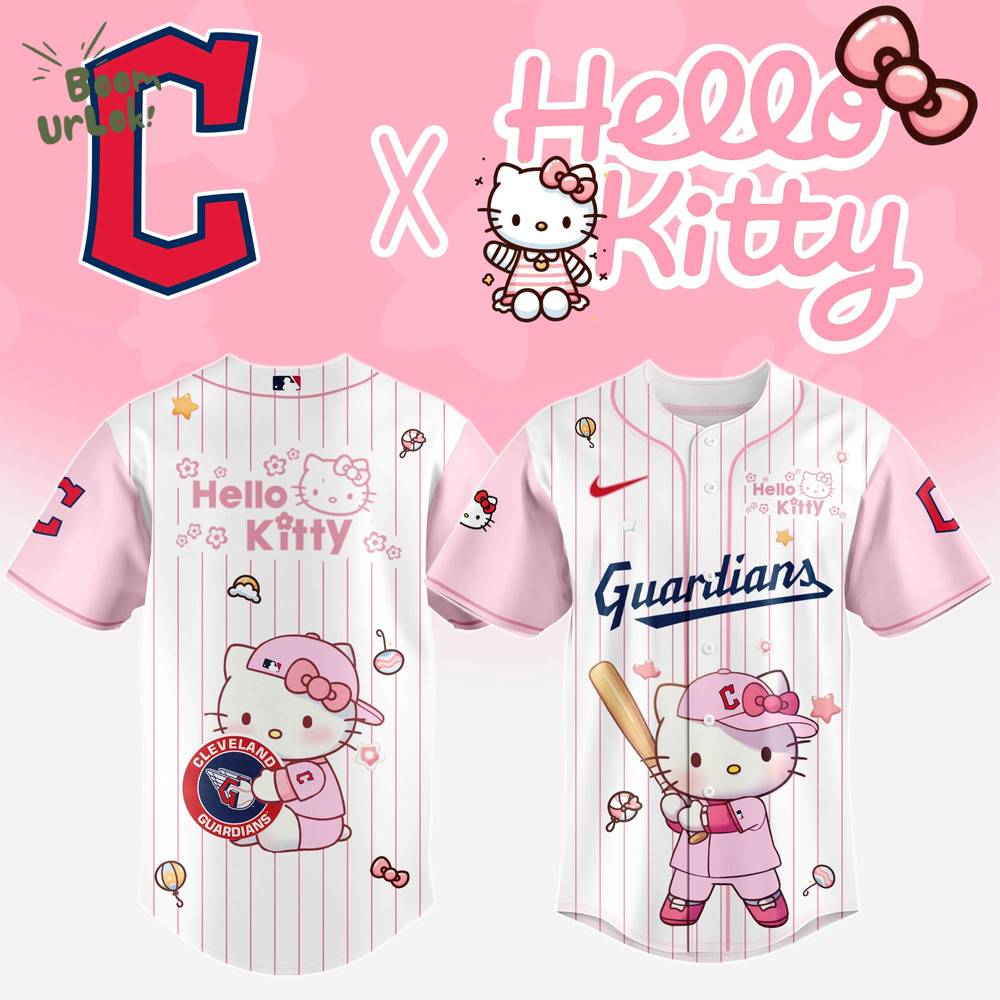 Cleveland Guardians x Hello Kitty Night 2025 Baseball Jersey Editions Limited Cleveland Guardians x Hello Kitty Night 2025 Baseball Jersey Editions Limited