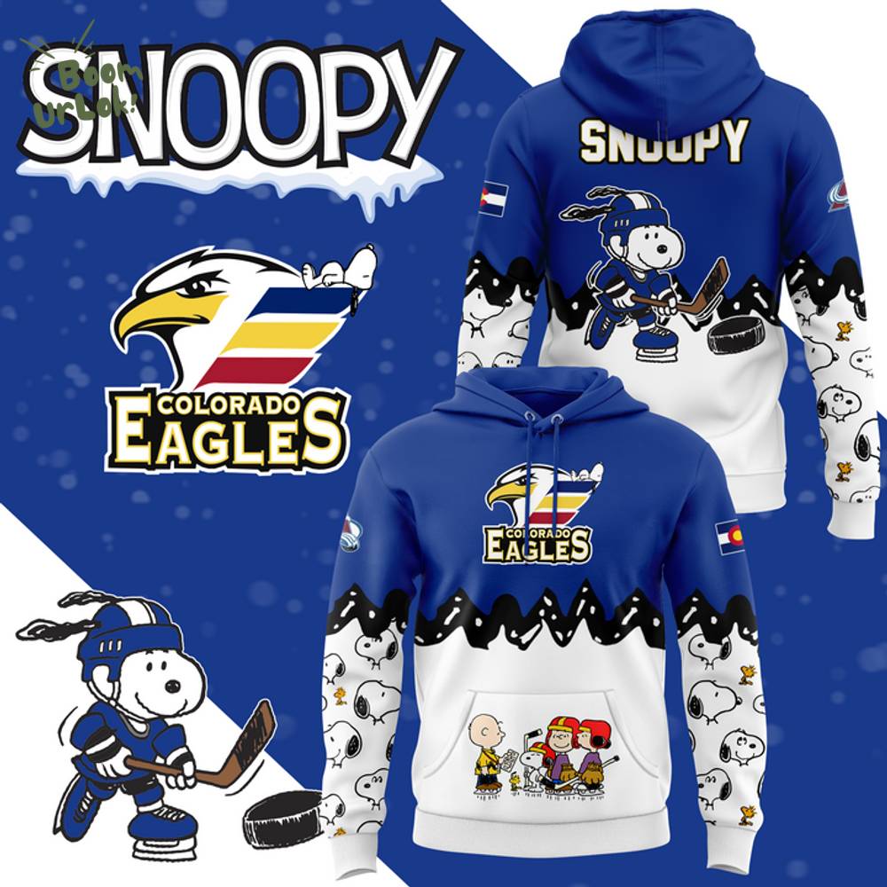 Colorado Eagles x Peanut Night " Snoopy " Hoodie 2025 Colorado Eagles x Peanut Night " Snoopy " Hoodie 2025