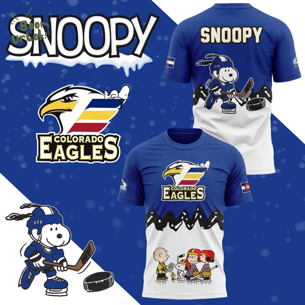 Colorado Eagles x Peanut Night " Snoopy " T-Shirt 2025 Colorado Eagles x Peanut Night " Snoopy " T-Shirt 2025