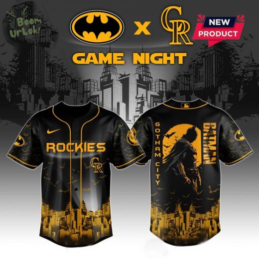 Colorado Rockies MLB x Batman Game Night Baseball Jersey
